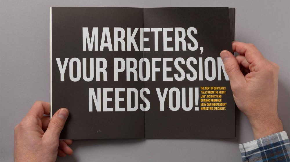 Magazine For Marketing | Spread Design | Branding | Graphic Design | Logo Designer | Copywriter | Cambridge | Sable and Hawkes