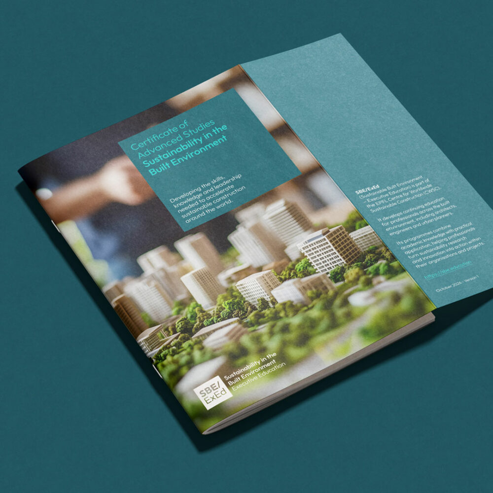 sustainability brochure design and branding Cambridge